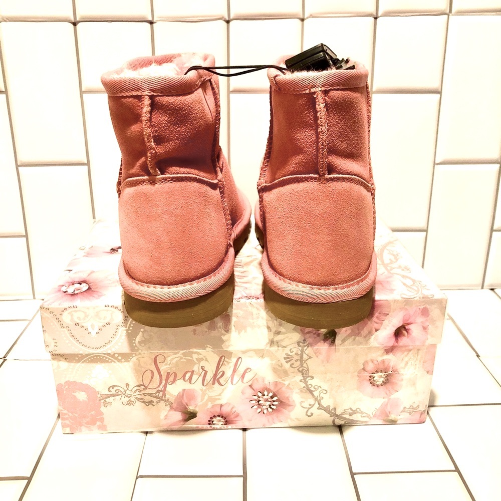 🎀 Time & Tru pink short genuine suede leather boots women’s size 8 new tags 🎀 - Picture 6 of 6
